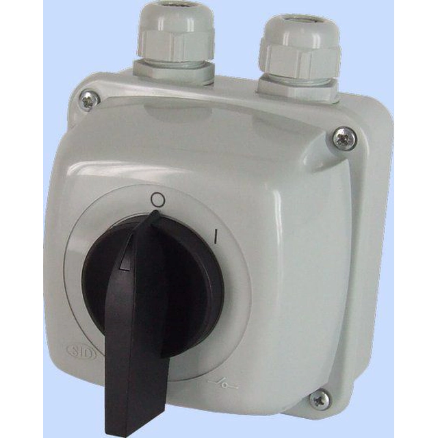 Elektromet Cam comutator 0-1 3P 25A IP44 Arc 25-13 în carcasă (922505)
