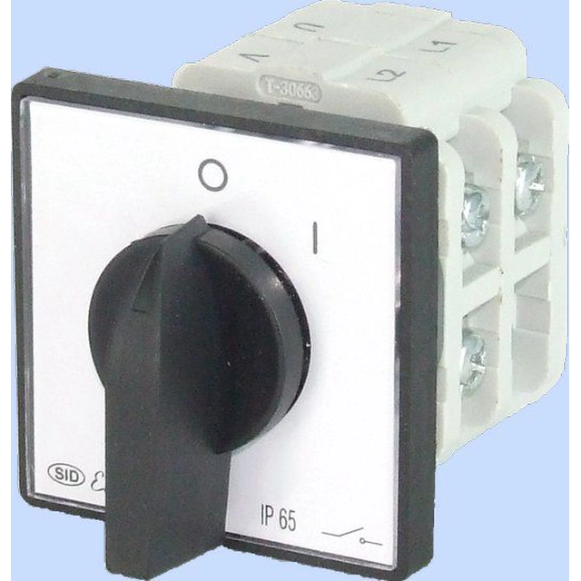 Elektromet Cam comutator 0-1 3P 25A IP65 Îndoire 25-12 cu placă (922503)