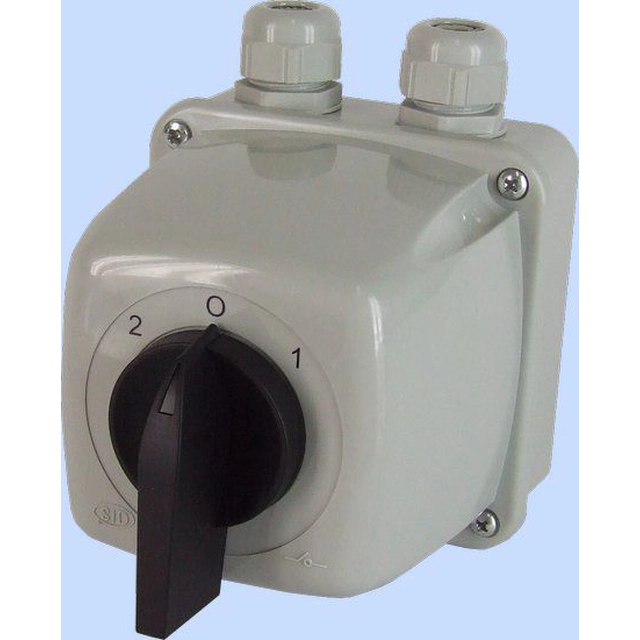 Elektromet Cam comutator 2-0-1 3P 40A IP44 în carcasă Arc 40-73 (924073)
