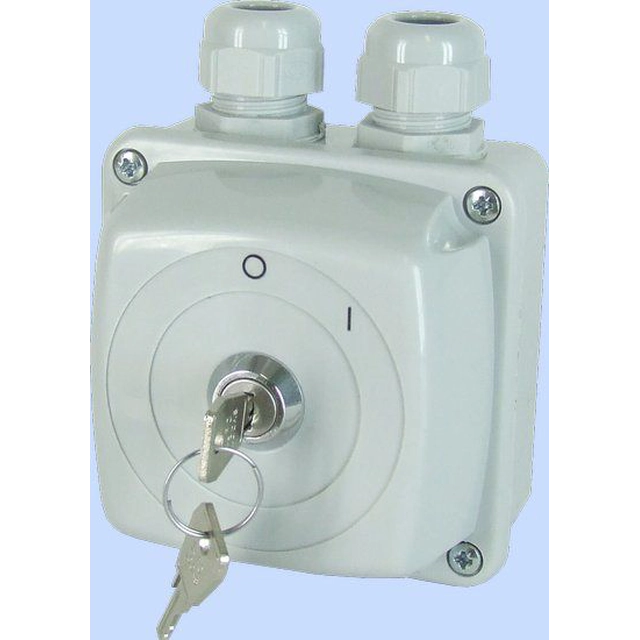 Elektromet Cam jungiklis 0-I 16A 3P raktas valdomas korpuse IP44 Lankas E16-13z/z (951680)