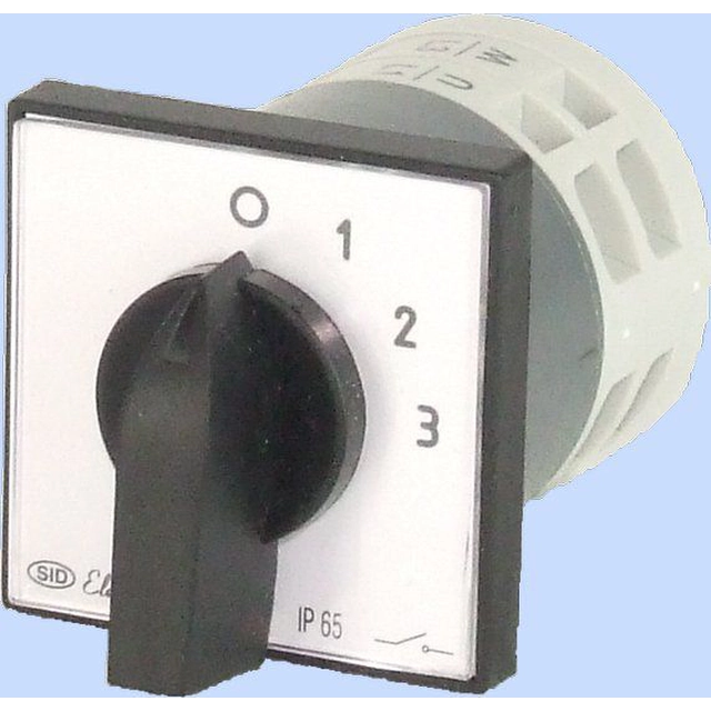 Elektromet Cam -kytkin 0-1-2-3 3P 12A IP65 levykaarilla E12-62 (921262)