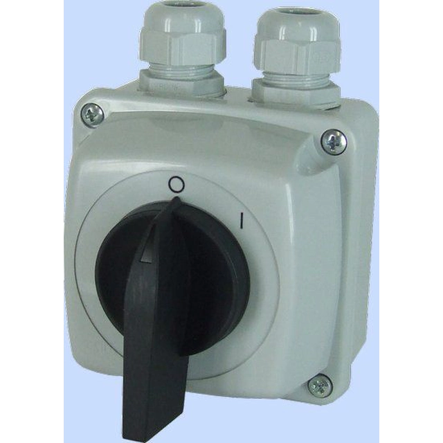 Elektromet Cam -kytkin 0-1 3P 25A IP44 Kaari E25-13 kotelossa (952511)