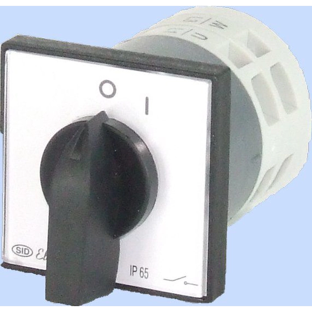 Elektromet Cam превключвател 0-1 3P 12A IP65 Огъване E12-12 с плоча (921201)