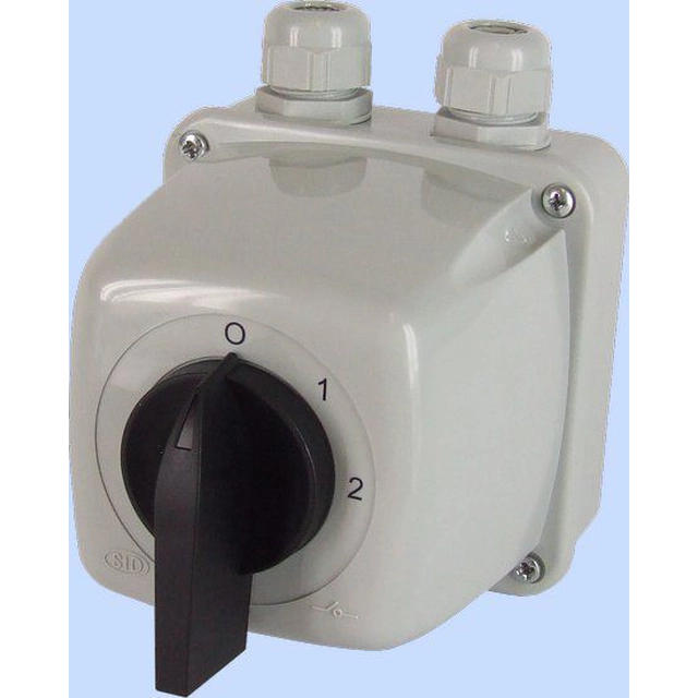 Elektromet Cam switch 0-1-2 5P 16A in housing IP44 Arc 16-33 (921615)