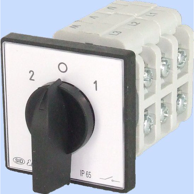 Elektromet Cam switch 2-0-1 3P 40A IP65 med platta Arc 40-72 (924072)