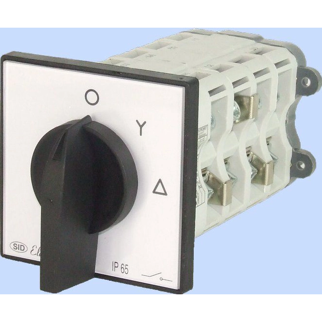 Elektromet Star-delta cam switch 3P 63A IP65 with plate (926322)