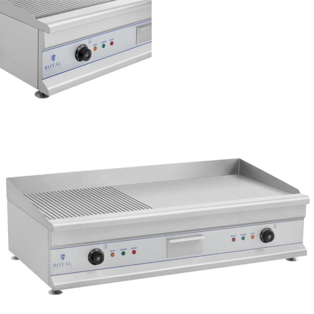 Elektromos grill 230V dupla nagy hornyos 100cm