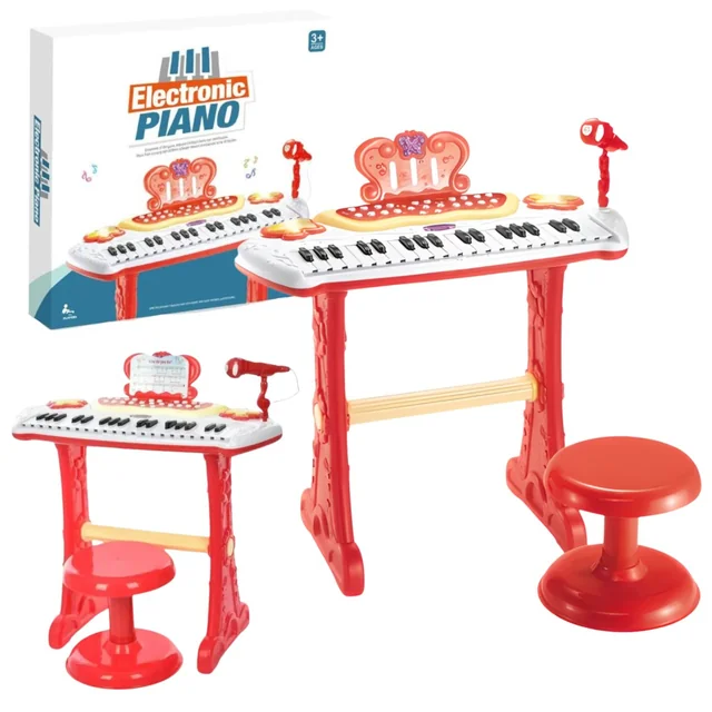 ELEKTRONICKÝ PIANO SET STOLIČKA OSVETLENIE HUDOBNÝCH NÁSTROJOV