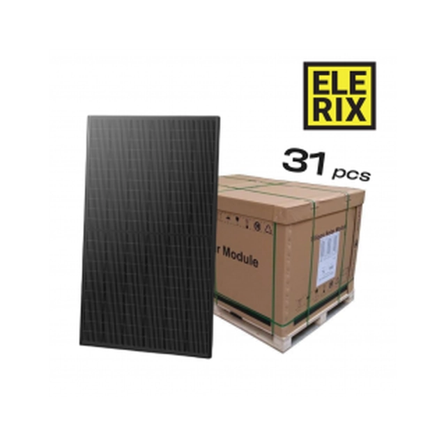 ELERIX Aurinkopaneeli Mono Half Cut 500Wp 132 solut, (ESM-500S), Paletti 31 kpl, musta
