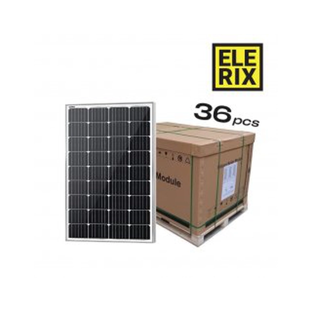 ELERIX päikesepaneel Mono Half Cut 200Wp 72 cell, (ESM-200) Valge, kaubaalus 36pcs
