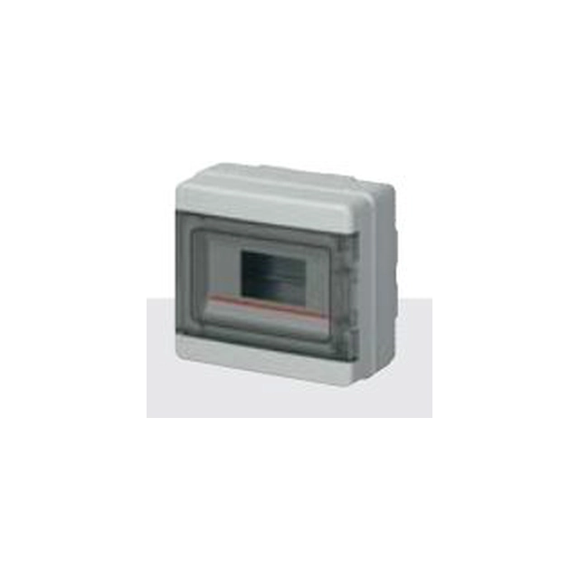 Elettrocanali Cuadro modular de superficie 1x8 serie 620 puerta gris transparente (EC62008)