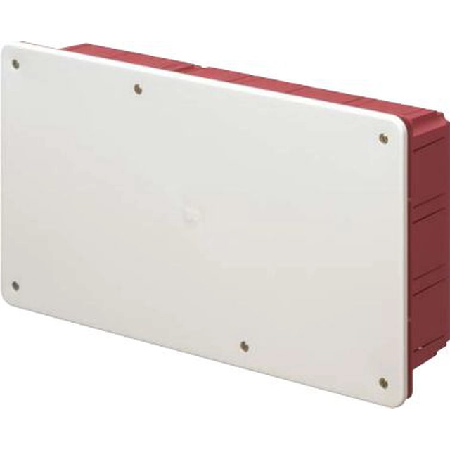 Elettrocanali Inbouwverdeelbord met deksel serie 350 120 x 100 x 50mm rood en wit (EC350C2)