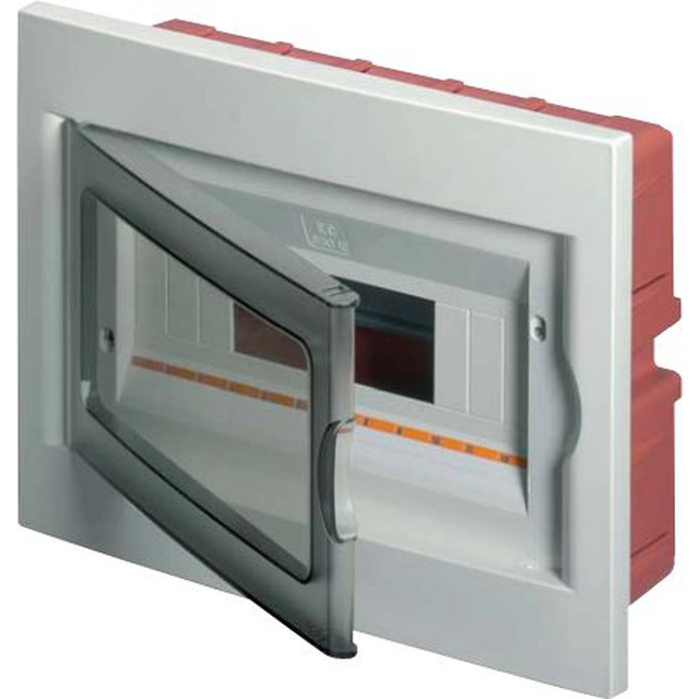 Elettrocanali Quadri modulari da incasso serie 1x4 630 porta grigio trasparente (EC63004)