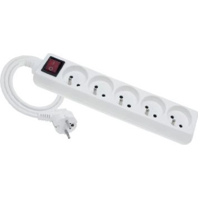 Elgotech Economic power strip 5 zásuvky 1.5 m biela (EPS-501,5W)