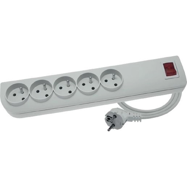 Elgotech power strip PSF3 anti-surge 5 sockets 1.5 m white (PSF3-501)