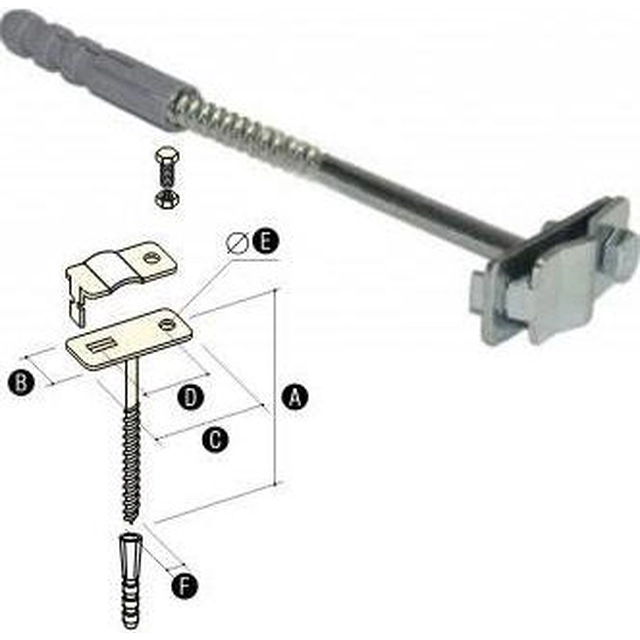 Elko-Bis Trådholder med stift fI12 G 1 galvaniseret (91210201)