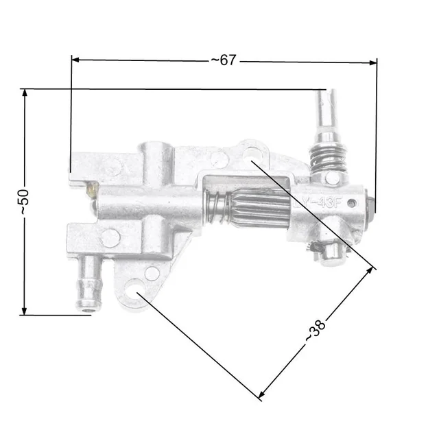 Eļļas sūknis Nac Sps01-45 Cs4500 Cs5200 Tirgus zāģi Nz97