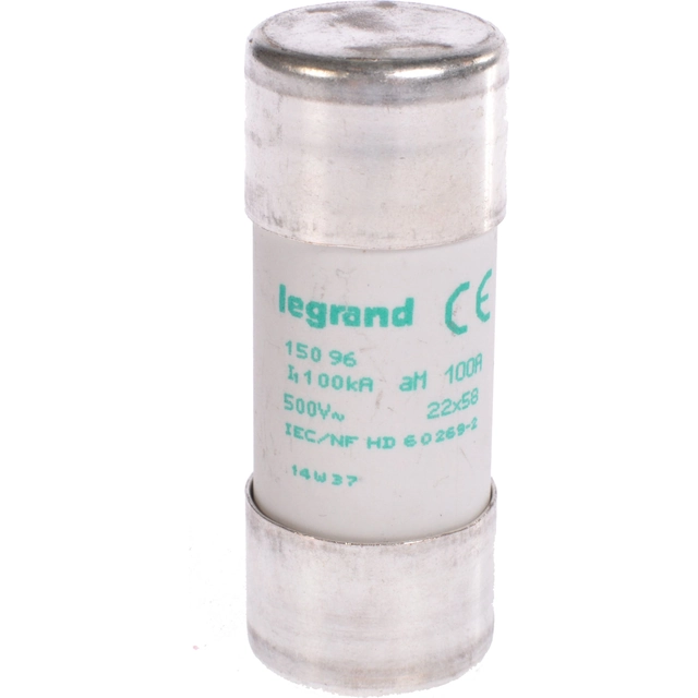 Elo fusível cilíndrico Legrand 100A aM HPC 22 x 58mm (015096)