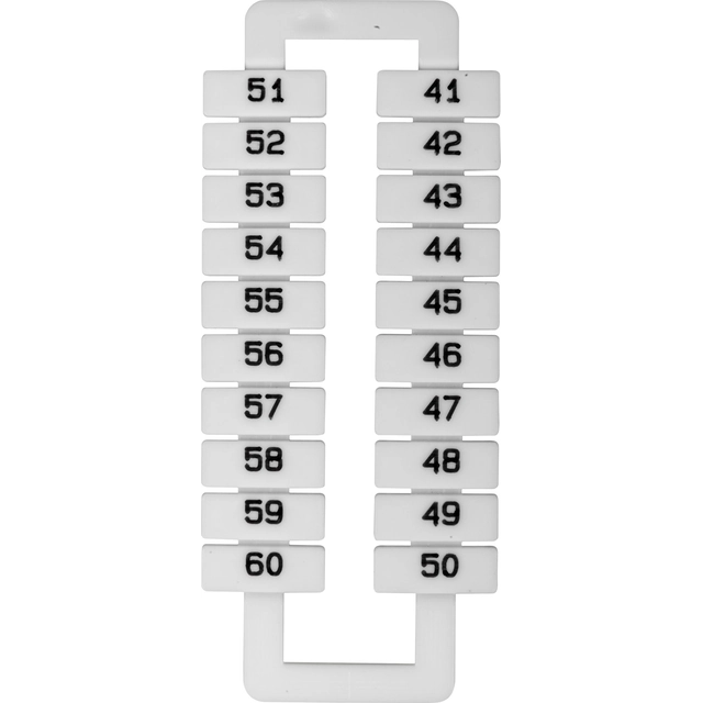 EM csoport jelölő sorkapcsokhoz 2,5-70mm2 /41-60/ fehér 20szt. (43192)