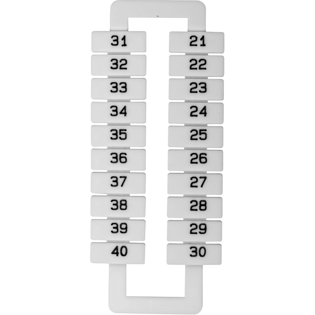 EM Group Marker for terminal blocks 2,5-70mm2 /21-40/ white 20szt. (43192)