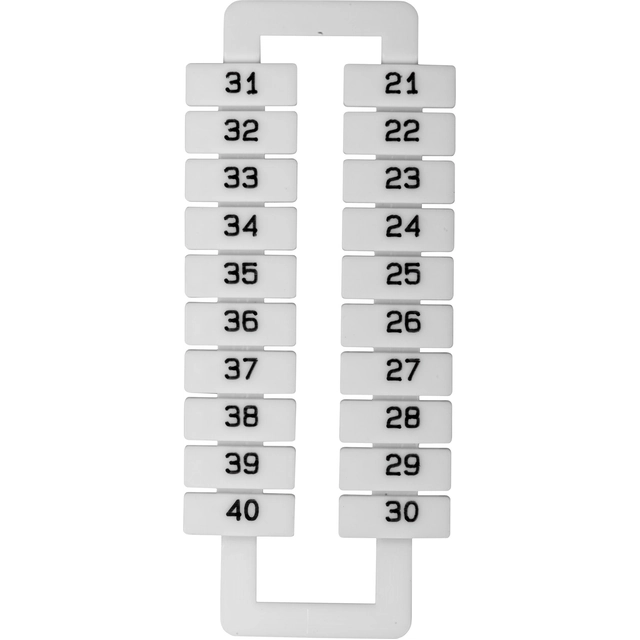 EM grupas marķieris spaiļu blokiem 2,5-70mm2 /21-40/ balts 20szt. (43192)