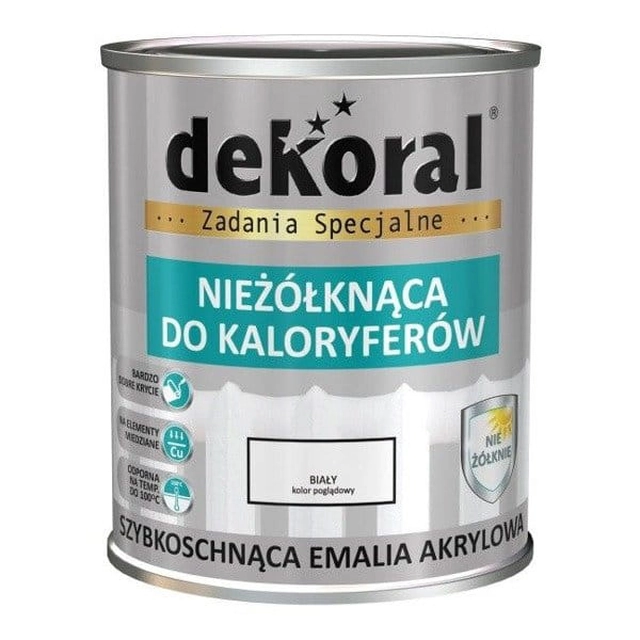 Émail acrylique pour radiateurs Dekoral blanc 0,75l