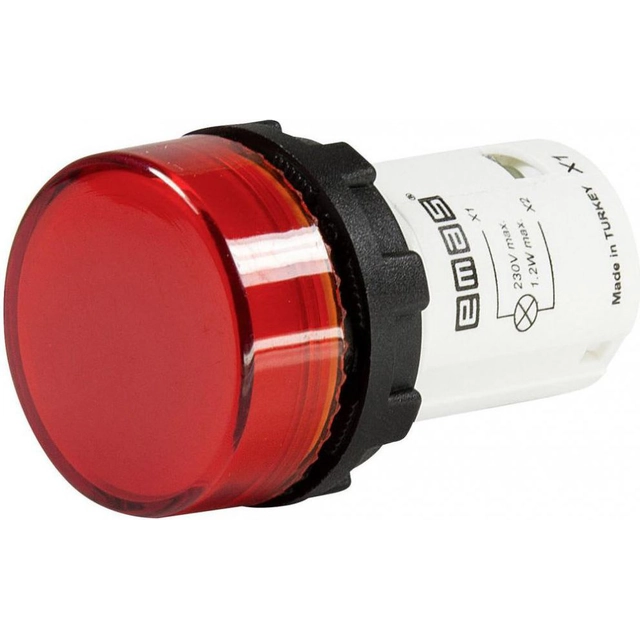 Emas signalinė lemputė 24V raudona (T0-MBSD024K)
