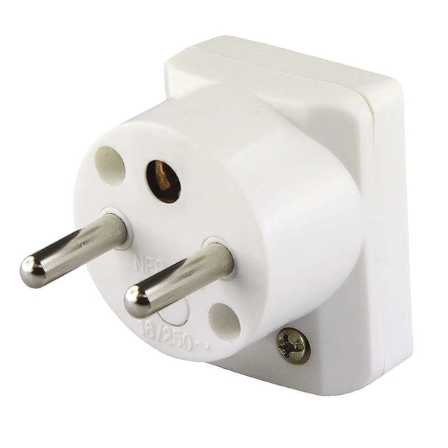 Emos Angled plug for extension cable, white P0035