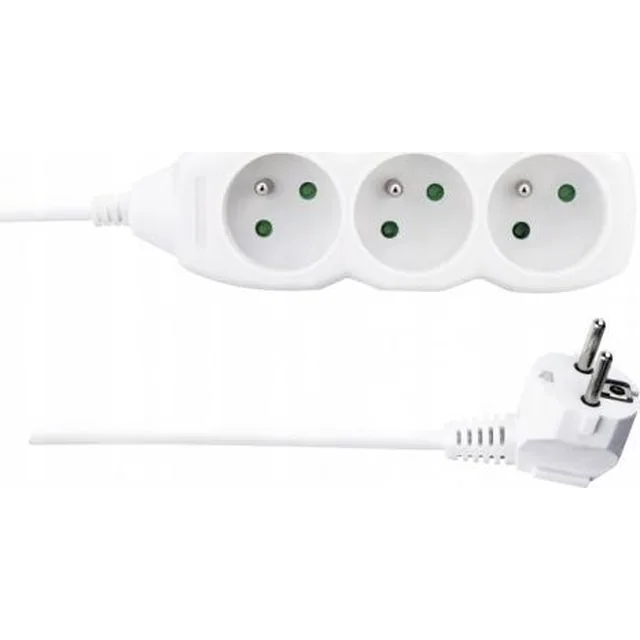 Emos Extension cable with grounding 3 sockets 3m white