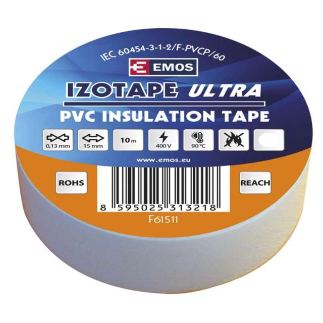 Emos Izolačná páska PVC 15mm / 10m biela F61511