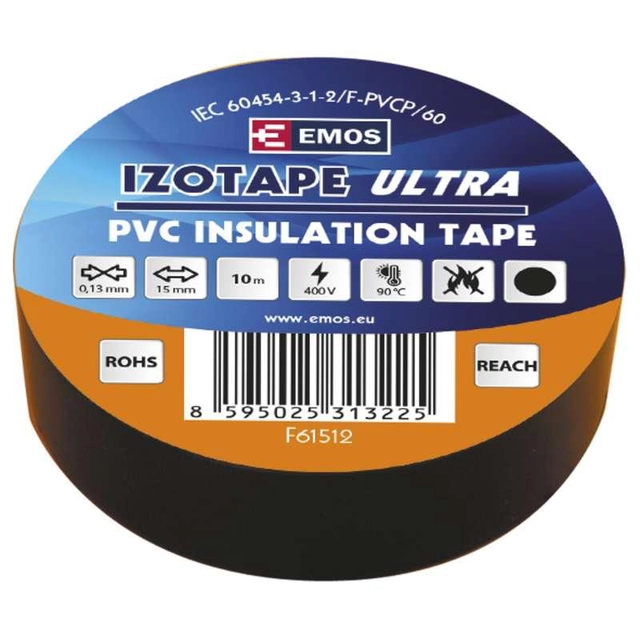 Emos Izolační páska PVC 15mm / 10m černá F61512