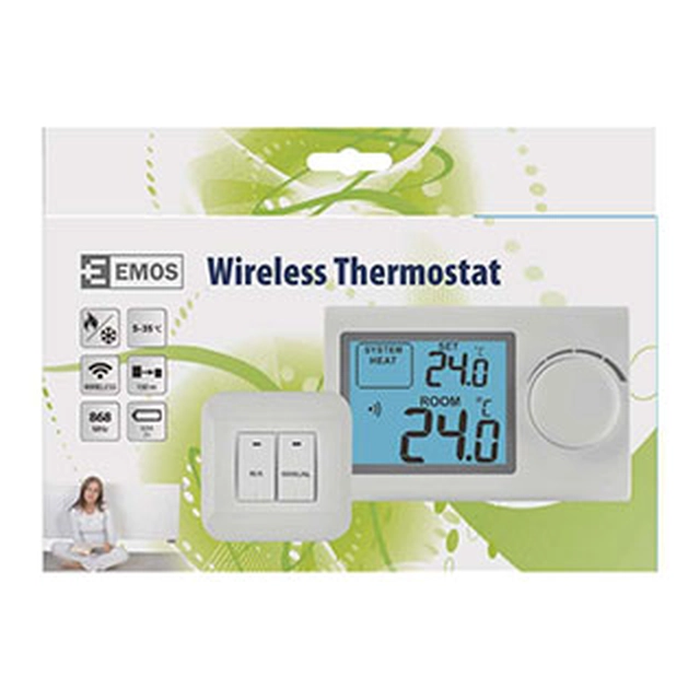 EMOS thermostat P5614 wireless manual wheel control +GIFT Discount after registration