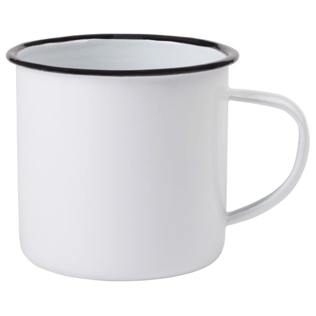 Enamel Mug Retro Cup / White