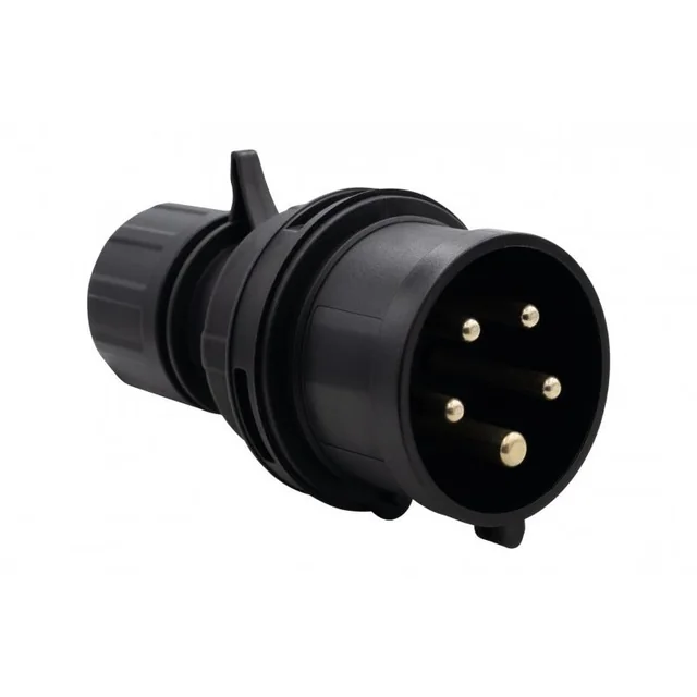 Enchufe 16A/5P 380V-415V /FE/ IP44 negro F7.0159