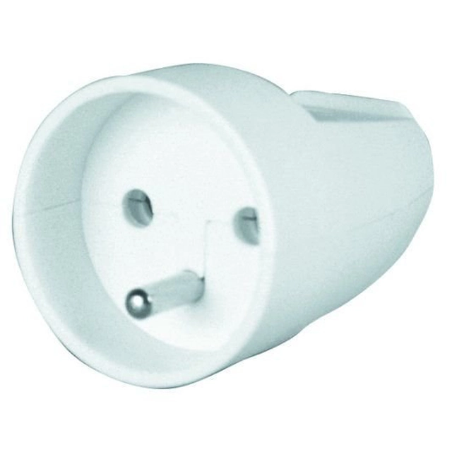 Enchufe portátil con pin S-131/S-6 Blanco