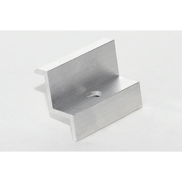 End clamp 35mm Length: 50mm anodized silver