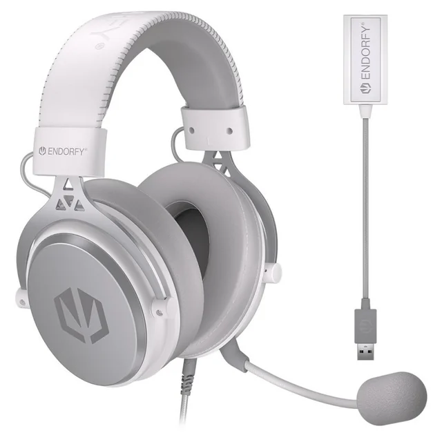 Endorfy VIRO Plus USB Onyx Headphones with Microphone White