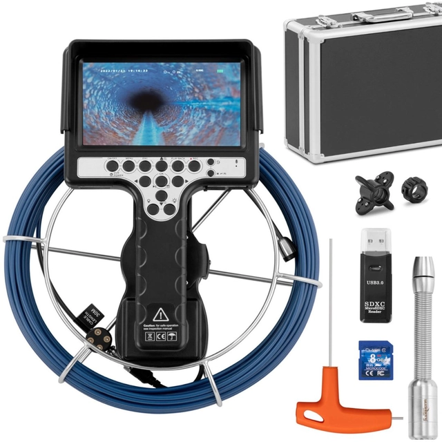 Endoscope diagnostic inspection camera in a case 12 LED SD 30 m