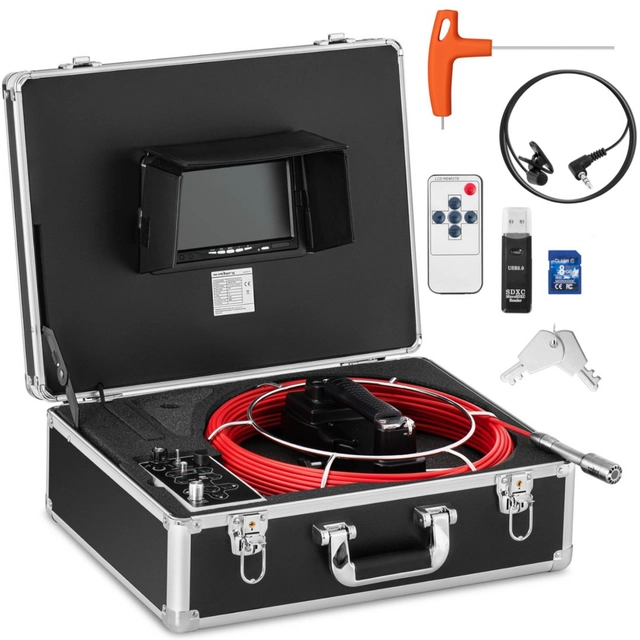 Endoscope diagnostic inspection camera in a suitcase 12 LED TFT 7 &#39;&#39; SD 20 m