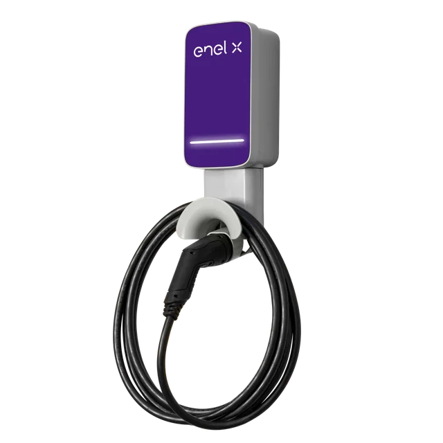 Enel-X JuiceBox 2.01 3 EV-vaihelaturi 22 kW (5m kaapeli + violetti etupaneeli)