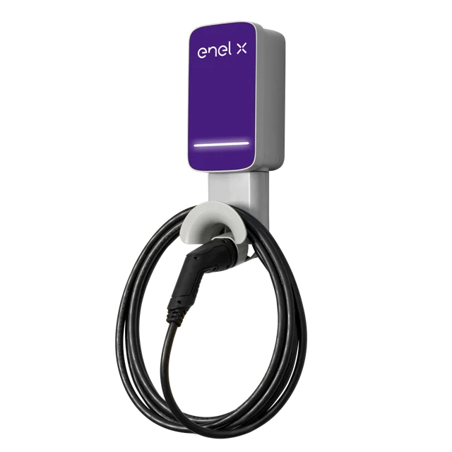 Enel-X JuiceBox 2.01 3 phase EV charger 22 kW (5m cable + purple front panel)