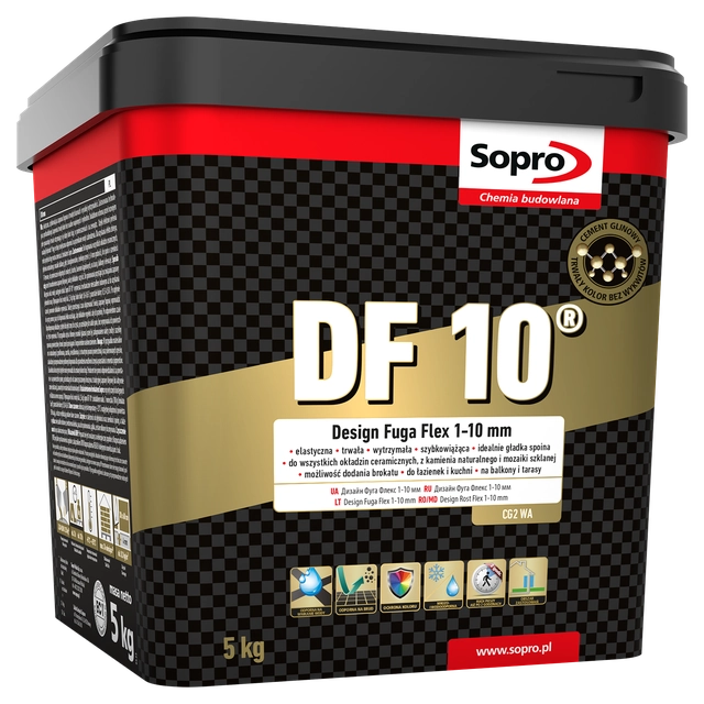 Ενέματα τσιμέντου Sopro DF 10 δροσερό μπεζ 24 2,5 kg