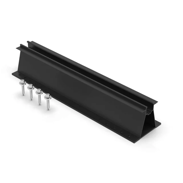 Enerack, Black Mini Rail, H-65mm, L-250mm, Black ERK-TRB-D20-250B