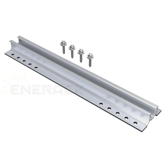 Enerack Mini Rail H-26mm L-385mm Argintiu, ERK-TRB-D10-385