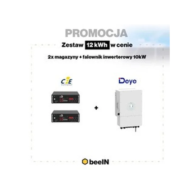 Energiatároló készlet: Deye 12 kW hibrid + 2 x CFE 5100