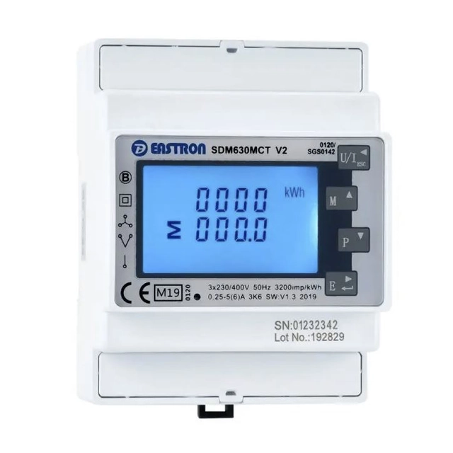 Energiemeter voor Solplanet Eastron omvormers SDM630MCT mod bus 3-fazowy Indirecte meting