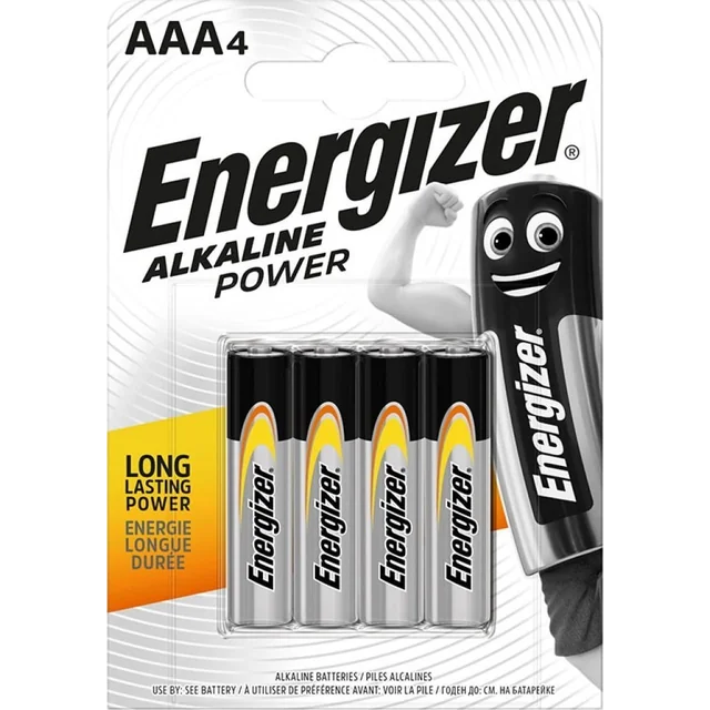 Energizer BATERIJE ENERGIZER ALKALNE POWER AAA LR03 4 kos.