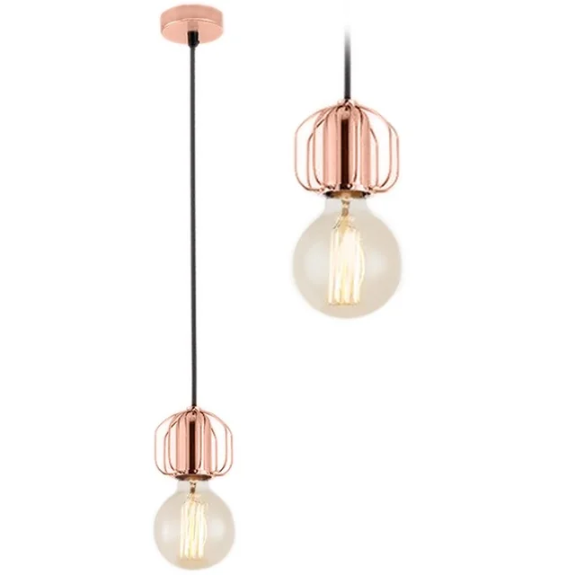 Enkele Loft Hangende Plafondlamp APP593-1CP Roségoud