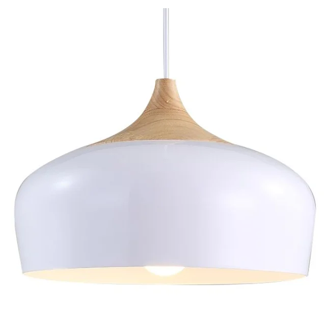 Enkelthængende loftslampe Bari White