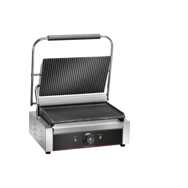 Enkeltkontaktgrill 340x230 rillet plade PG35R | Amitek